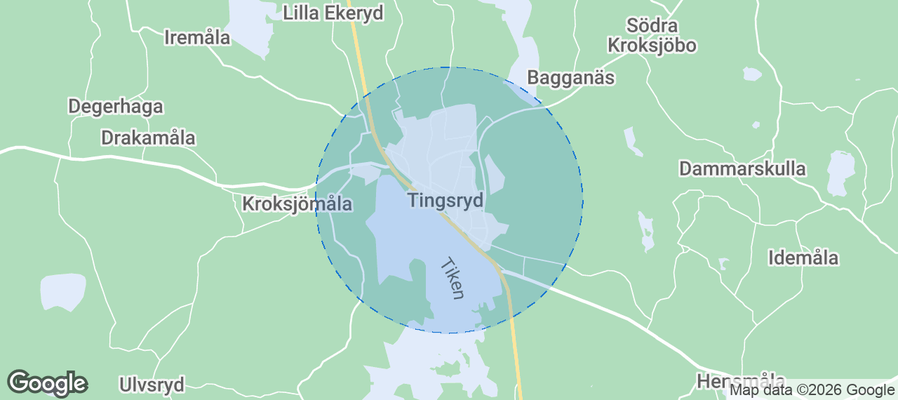 Tingsryd Airbnb map